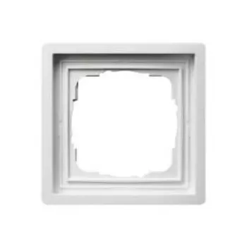Placa mural / tapa de interruptor Gira 0211112, sin tornillos, blanca, 83,3 × 83,3 mm, 10,6 mm de grosor
