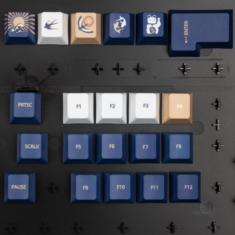 Set de teclas Traitors UKIYO-E, material PBT, distribución UK (TRDUKI108UK)