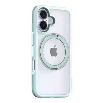 Funda protectora Torras Ostand R Fusion para iPhone 16 — verde, funda protectora delgada con aberturas precisas