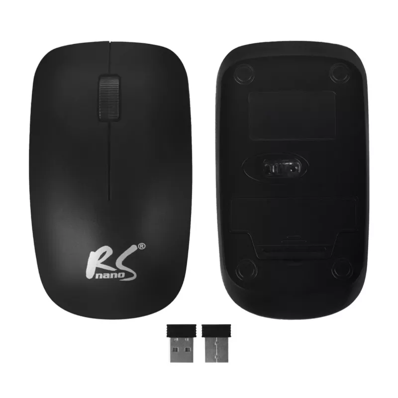 NanoRS Combo de teclado y ratón inalámbricos con diseño ergonómico – RS580 para un uso fluido y eficiente