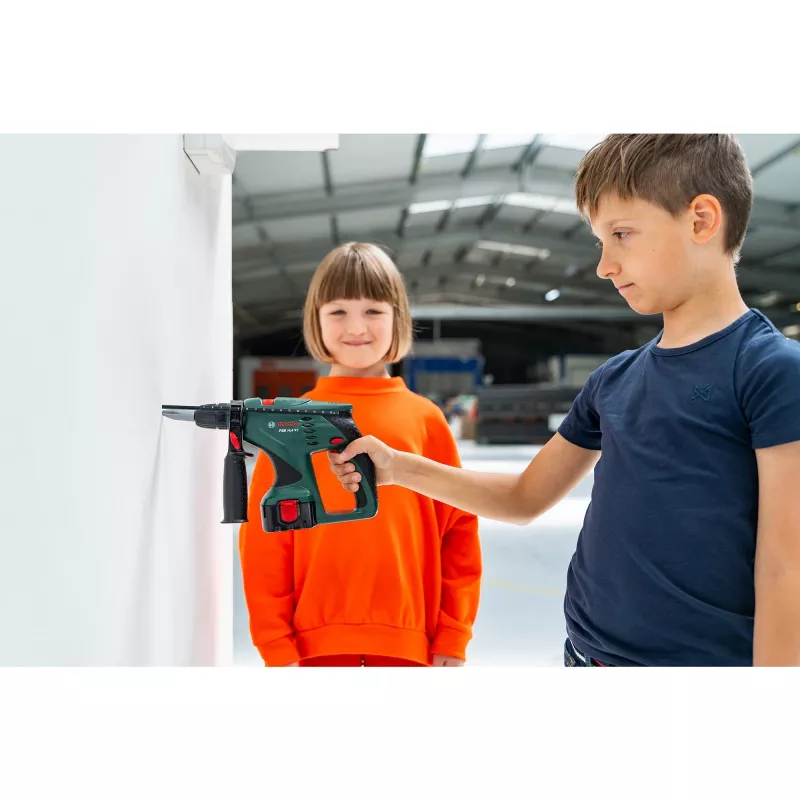 Theo Klein Taladro percutor infantil Bosch, efecto de sonido y luz, juego de rol