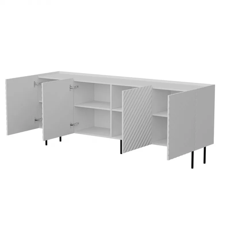 Cama Meble LUCCA 4D cómoda, 200x40x80 cm, blanca