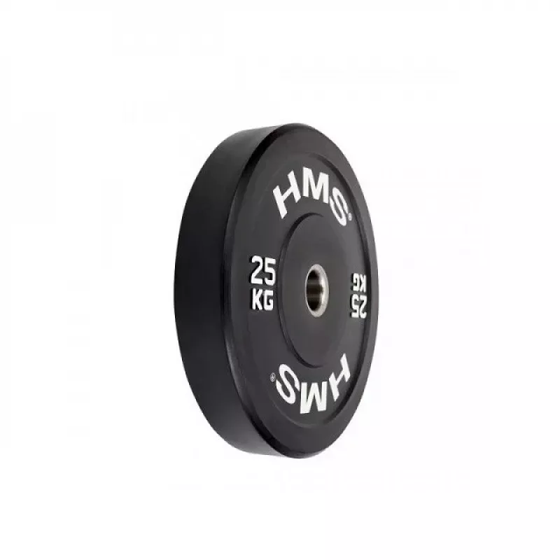 Disco bumper olímpico 25 kg negro HMS BBR25