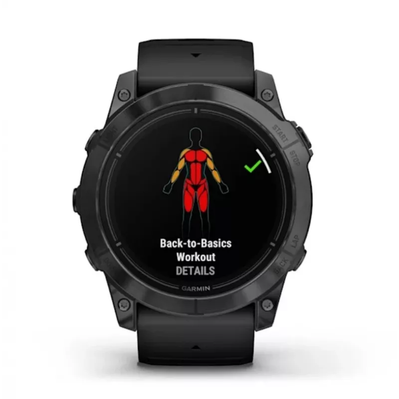 Smartwatch GARMIN epix Pro (Gen 2) — 1,4 pulgadas AMOLED 454×454, 32 GB, GPS, Wi-Fi, Bluetooth, carcasa de 51 mm, 98 g, silicona negra