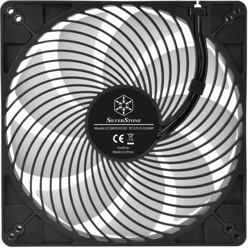 Ventilador de caja SilverStone Air Penetrator 184i ARGB 180mm - negro