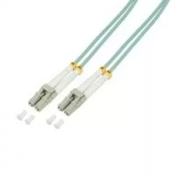 Logilink - Cable de conexión - LC multimodo (M) - LC multimodo (M) - 50 cm - Fibra óptica - 50/125 micrómetros - OM3 - libre de halógenos - aguamarina (FP3LC00)