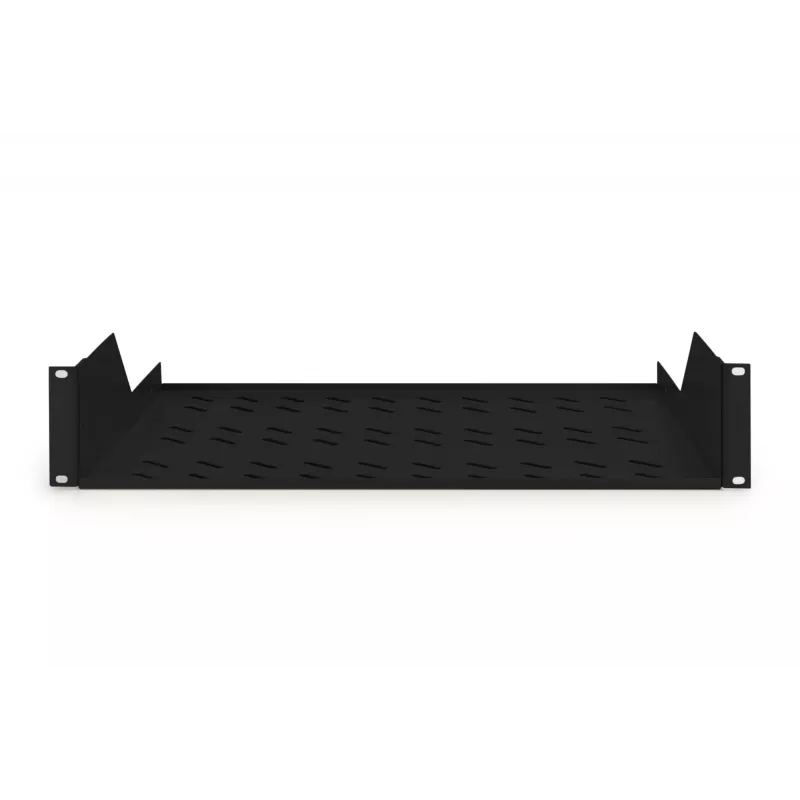 Digitus | Bandeja de 2U para racks | DN-19 TRAY-2-SW | negro | Perfecta para guardar componentes no aptos para 483 mm (19