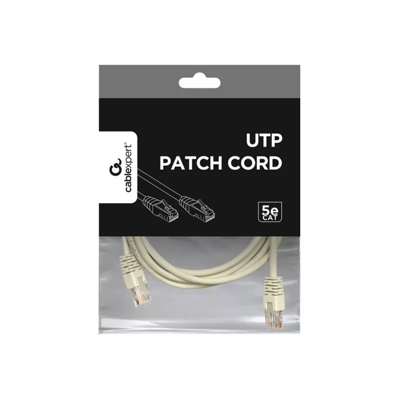 Gembird - Cable de red - RJ-45 (M) a RJ-45 (M) - 2 m - UTP - CAT 5e - moldeado - gris