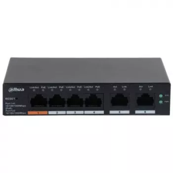 Dahua Technology DH-CS4006-4GT-60 switch de red gestionado L2 Gigabit Ethernet (10/100/1000) Power over Ethernet (PoE) negro