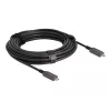 Cable activo óptico DeLOCK USB-C vídeo + datos + PD 10 m negro