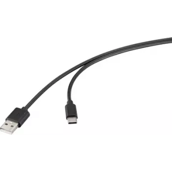 Renkforce Cable USB USB 2.0 conector USB-A macho, conector USB-C® macho 2,00 m Negro RF-6830422 (RF-6830422)