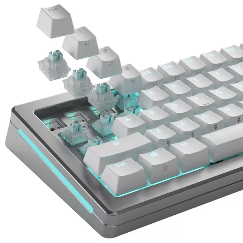 Interruptores mecánicos para teclado GLORIOUS Lynx HE Silent, efecto Hall, lineales, vástago MX, 40 g de fuerza de actuación, prelubricados, 36 uds.
