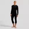 Odlo BL TOP Cuello redondo manga larga ACTIVE WARM ECO Camiseta de hombre, talla M, negra