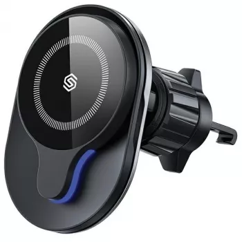 Soporte magnético para coche MagSafe 15W inducción negro