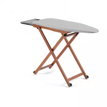 Tabla de planchar ARREDAMENTI STIROLIGHT 135 x 45 cm, funda marrón, patas plegables