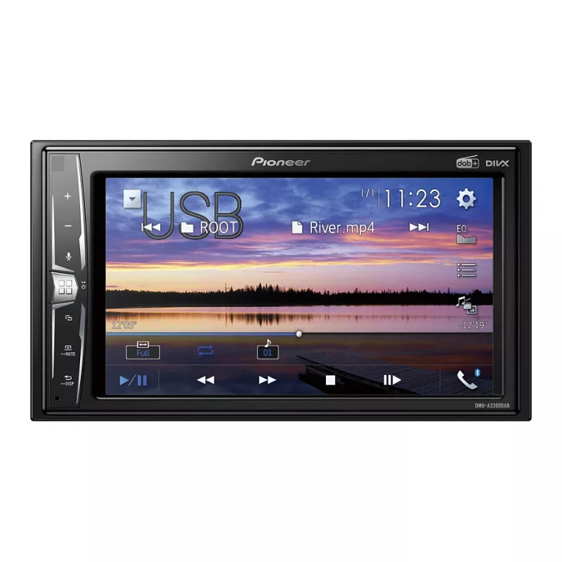Receptor multimedia para coche Pioneer DMH-A3300DAB Negro Bluetooth 2 DIN 50W