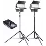 Walimex Pro Sirius 160 LED 65W Daylight pack de 2 con trípodes