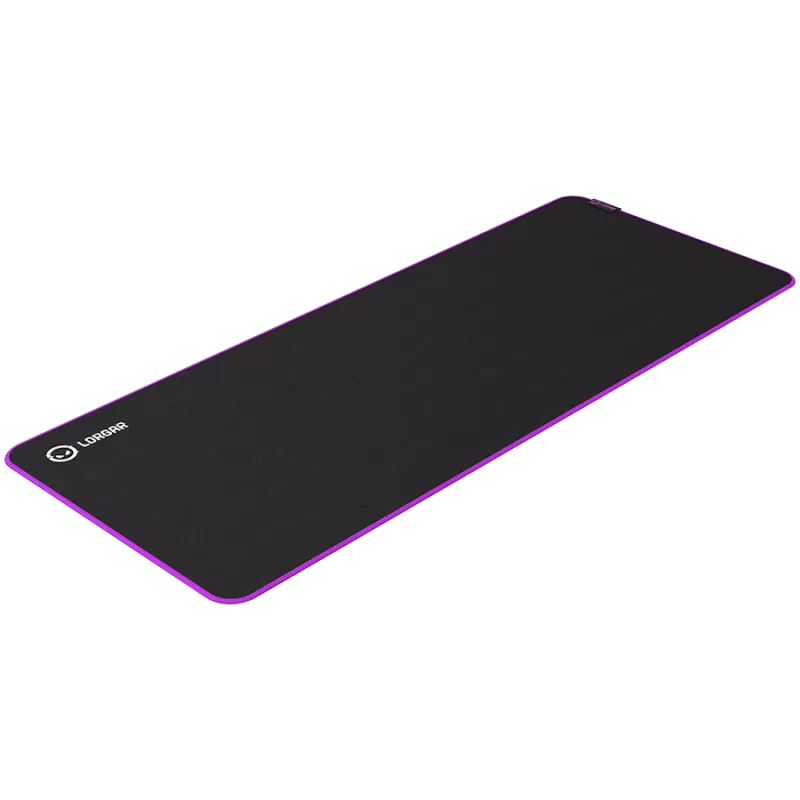 Lorgar Main 319, Alfombrilla gaming para ratón, superficie de alta velocidad, base de goma antideslizante morada, tamaño: 900 mm x 360 mm x 3 mm, peso 0,6 kg