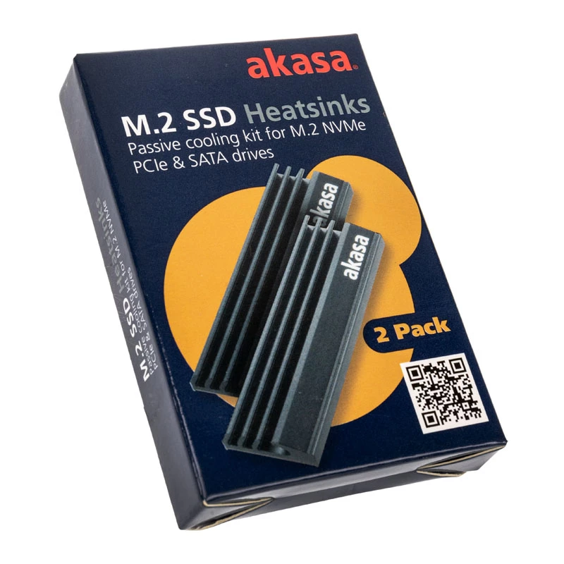 Disipador/radiador para SSD para sistema de refrigeración de PC Akasa A-M2HS01-KT02 negro 1 - 2 (A-M2HS01-KT02)
