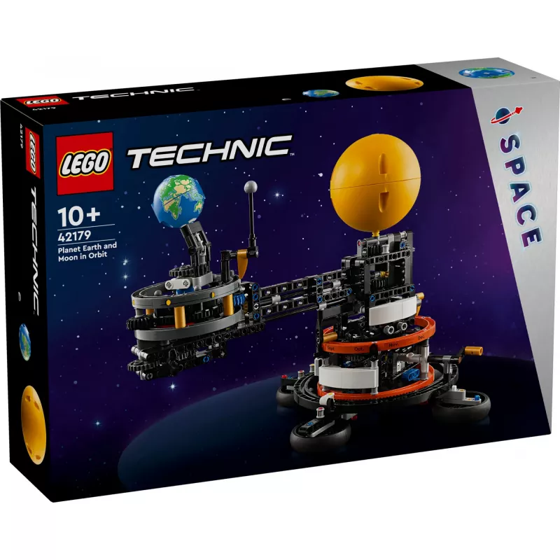 LEGO Technic Planeta Tierra y Luna en órbita, juegos espaciales para niños y niñas a partir de 10 años, sistema solar, juguete de construcción con planetas