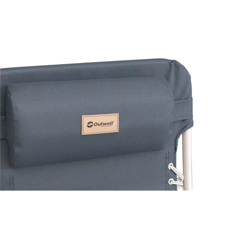 Silla de camping Outwell Ramsgate — 2 patas, carga máx. 120 kg, peso 7,4 kg, tamaño 650×790 mm, azul
