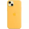 Apple iPhone 15 Plus funda de silicona con MagSafe, Sunshine, MWNF3ZM/A
