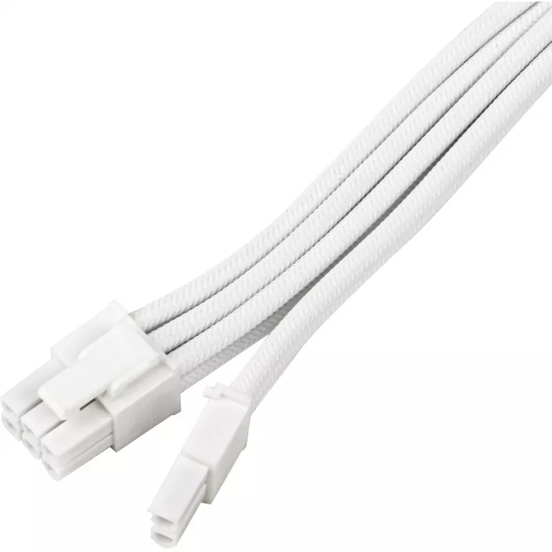 Cable prolongador de fuente de alimentación SILVERSTONE PCIe 8-pin SST-PP07E-PCI8W-V2 30 cm blanco
