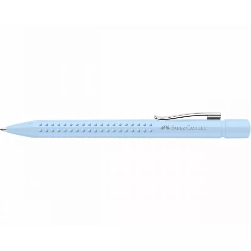 Bolígrafo clip-on retráctil, Faber-Castell 243916 azul claro extra grueso