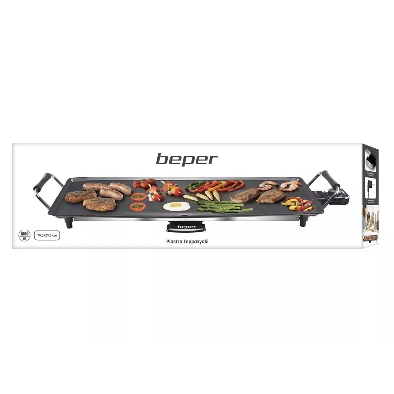 Hervidor de agua eléctrico Beper 90.386 — 1,7 L acero inoxidable, encimera con cable