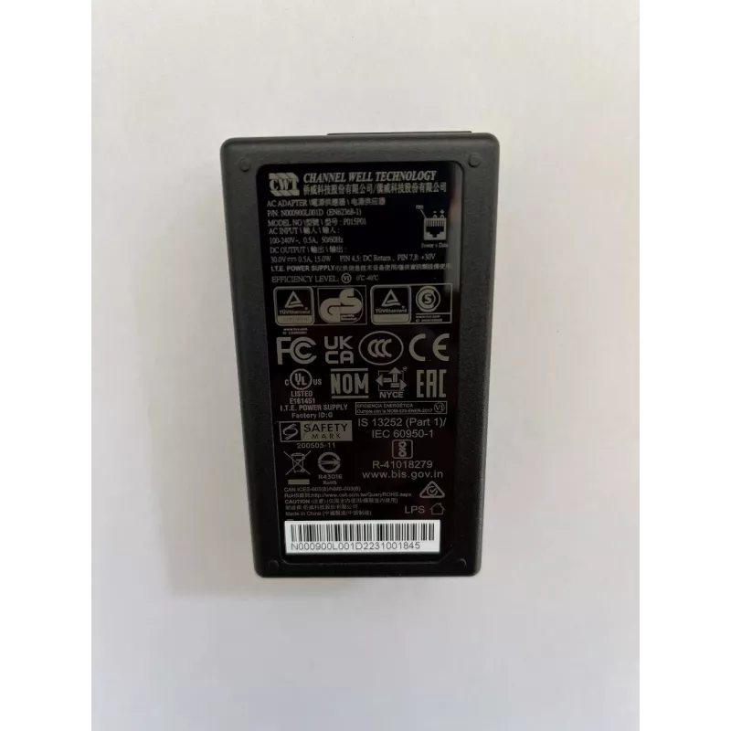 Inyector PoE Gigabit Cambium Networks N000900L001D, 30 V, 15 W, con cable de alimentación UE, negro