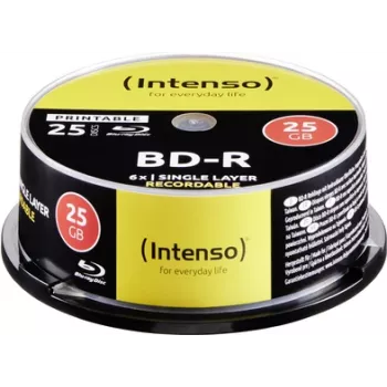 Disco óptico BD-R 25GB INTENSO 5101114 imprimible 6x velocidad