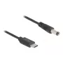 Cable de alimentación USB Type-C DeLOCK 1 m 5,5 x 2,1 mm conector macho 5 V 1,5 A