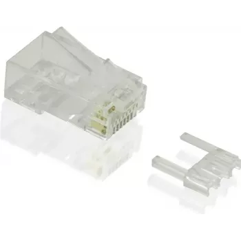 Conector de red VALUE - RJ-45 (M) - no apantallado - CAT 6e - transparente (paquete de 100)
