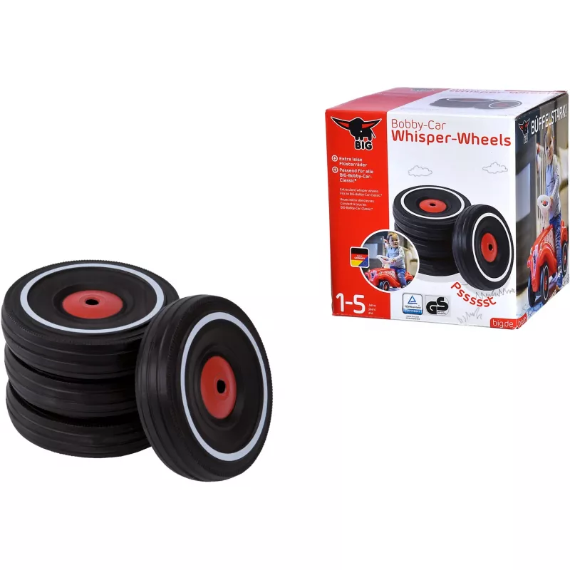 Coche deslizante Simba-Dickie BIG Bobby-Car Whisper Wheels, juego de ruedas silencioso
