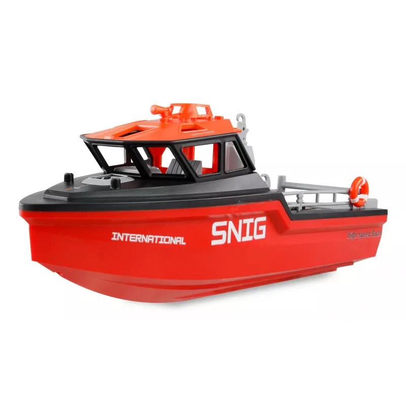 Lancha de rescate Amewi 26117 — propulsión jet brushless, 320 mm, negro/rojo