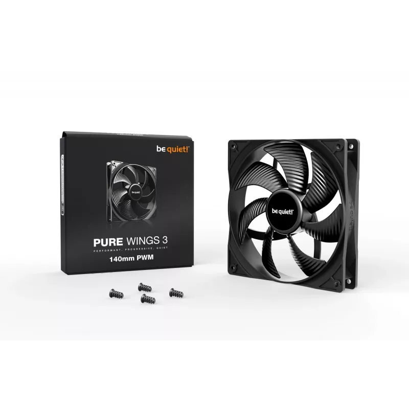be quiet! Pure Wings 3 140mm PWM Ventilador de carcasa para ordenador 14 cm Negro 1 ud.