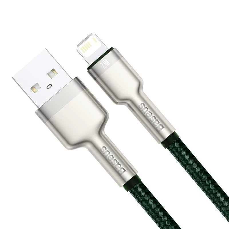 Cable USB-A a Lightning Baseus 1 m, verde