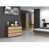 Cómoda top e shop M6 120 — antracita/roble, 6 cajones, 1200×300×770 mm, tablero de partículas
