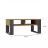 Mesa de centro top e shop Modern 90×58×50 cm, estructura antracita, estantes en roble Artisan mate