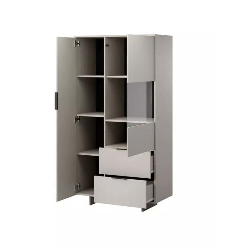 Armario de almacenaje cama meble ALMA 90x41.5xH170 cm cashmere — independiente, para colocar en la pared