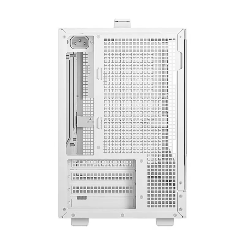 Caja de ordenador DeepCool CH160 PLUS WH Small Form Factor blanca, microATX, cristal templado, USB-C