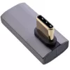 Adaptador USB4 InLine, conector macho/hembra USB-C vertical en ángulo derecha/izquierda, aluminio, gris