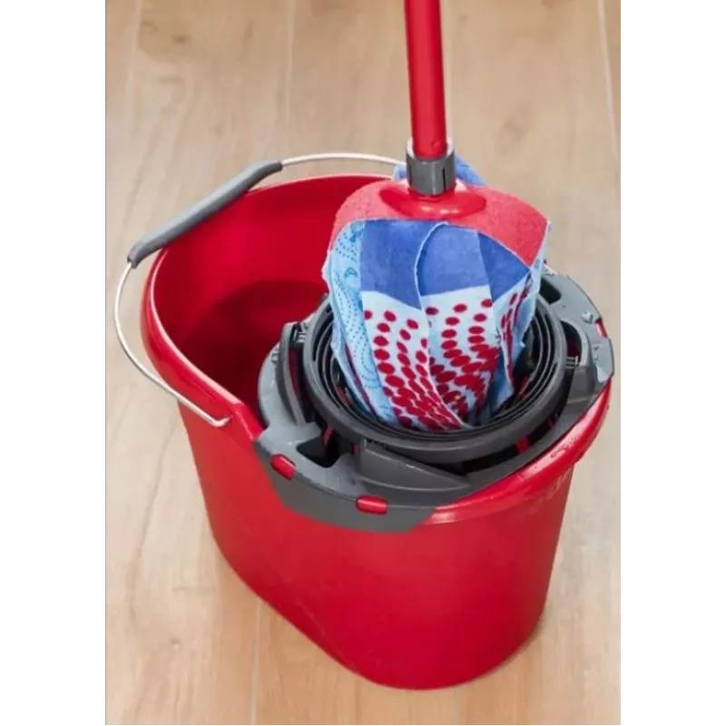 Vileda SuperMocio Torsion Power cubo con escurridor, rojo