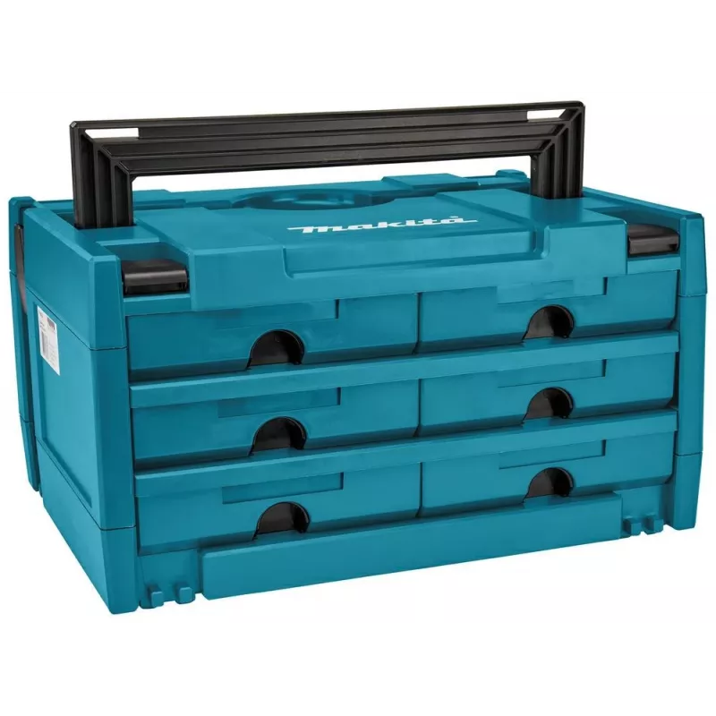 Makita MAKSTOR 3.6 Caja de piezas pequeñas negra, azul