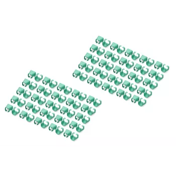 DIGITUS - Clips para cables con codificación por colores - para cables de parcheo - verde (paquete de 100) (A-CC-G)