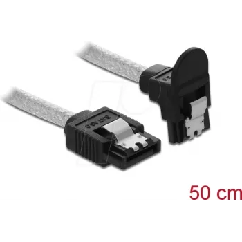 Cable SATA DeLOCK 85346 0,5 m negro transparente