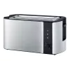 Tostador automático de ranura larga AT 2590 (acero inoxidable/negro, 1.400 vatios, para 4 rebanadas de pan)