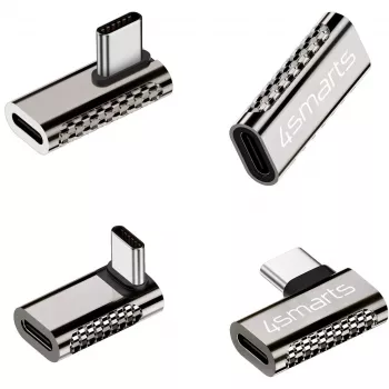 Adaptador de cable 4smarts 540464 USB-C a USB-C plateado