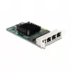 Tarjeta DeLOCK PCI Express x4 4 x RJ45 Gigabit LAN BCM Gris