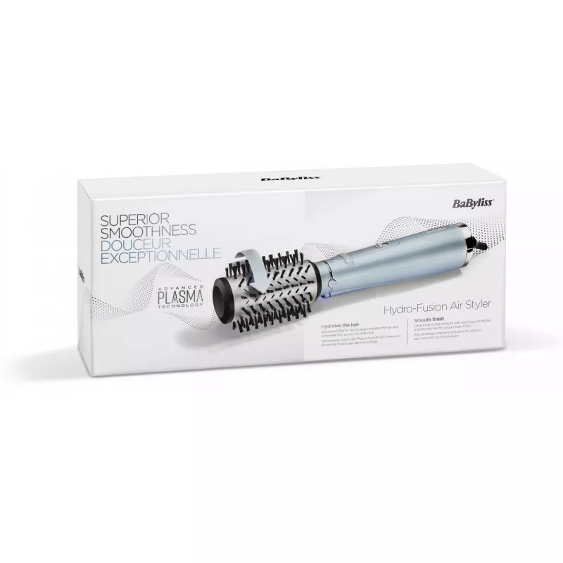 BaByliss AS773E Hydro Fusion Air Styler cepillo de aire caliente, Black, Metallic 700 W 98.4 (2.5 m)